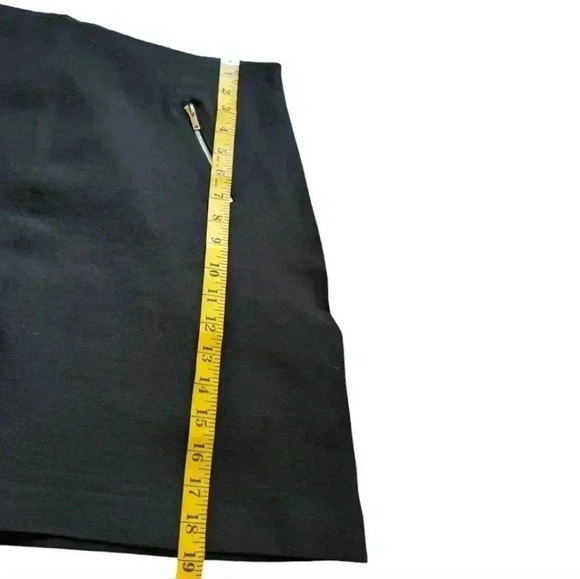 Simons Contemporaine Mini Skirt Black A-line Slanted Zipper Details Women's 10 - Picture 12 of 12